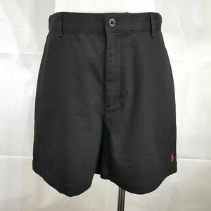 Ralph Lauren Golf Shorts 8 Black Pique Textured
